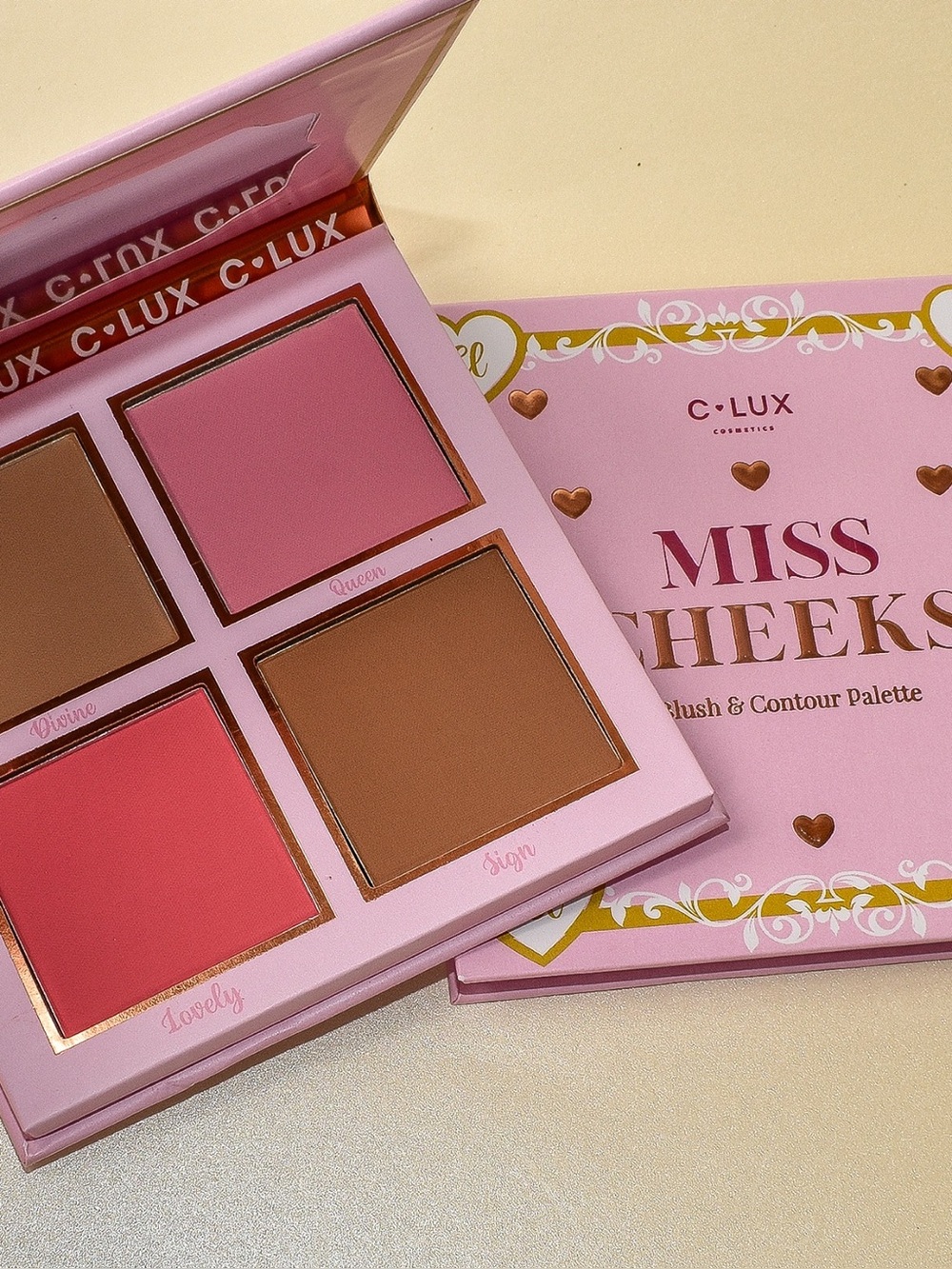 C-Lux Miss Cheeks Blush & Contour Palette - Pink